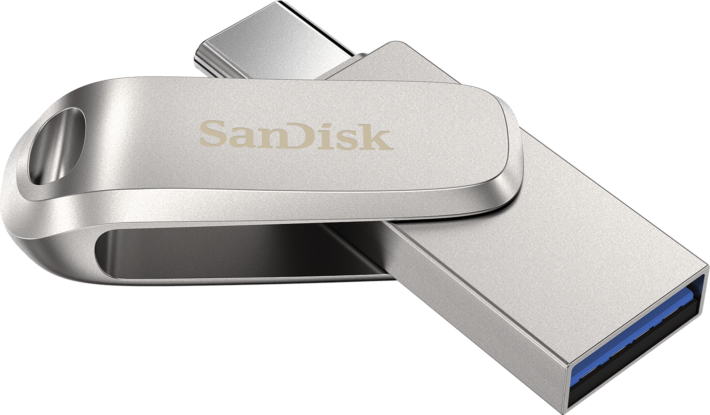 Ekstern lagring USB-A 3.2 / USB-C SanDisk Ultra Luxe Dual Drive, 256Gb SDDDC4-256G-G46