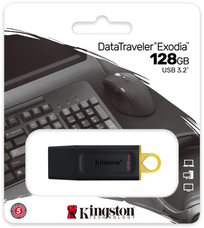 Ekstern USB-A 3.2-minne Kingston DT Exodia, 128GB DTX/128GB