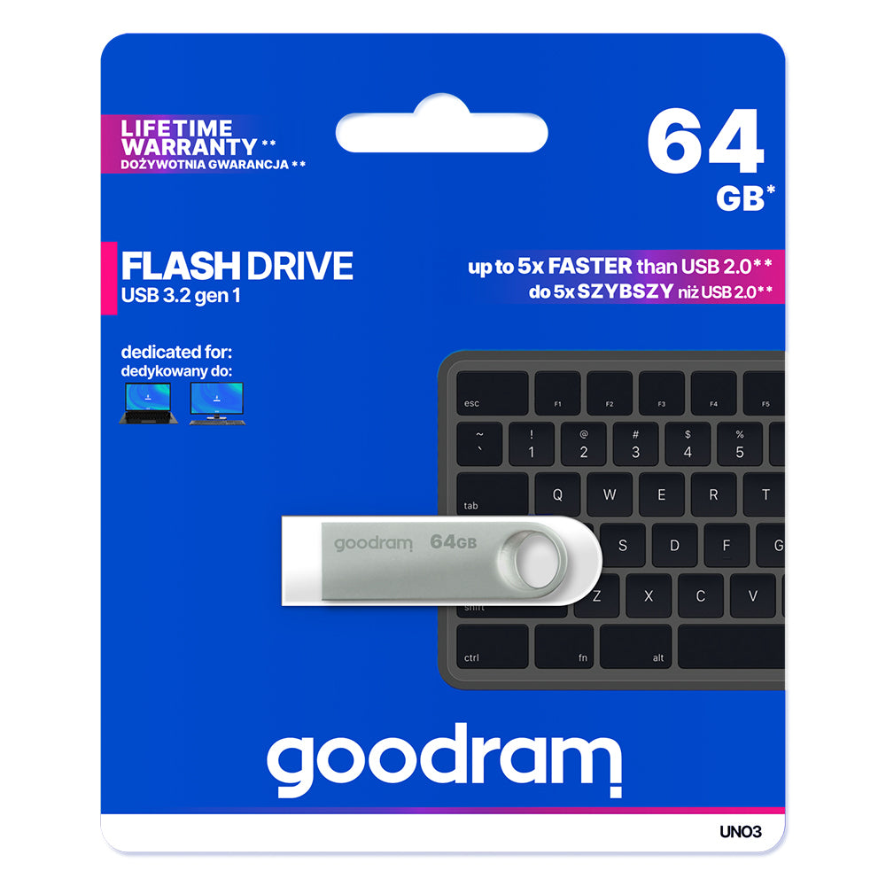 Ekstern Minne USB-A 3.2 GoodRam UNO3, 64Gb