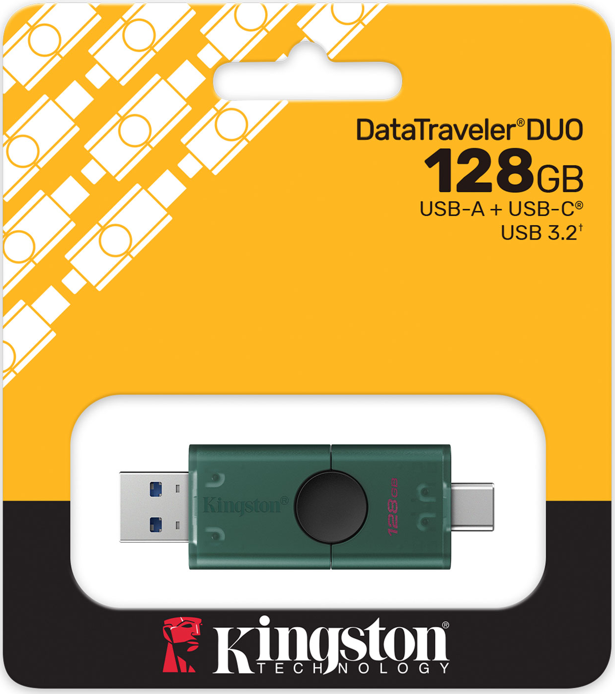 Ekstern lagring USB-A 3.2 / USB-C Kingston Duo, 128Gb DTDEG2/128GB