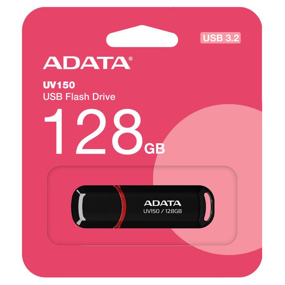 Ekstern USB-A 3.2-minne Adata UV150, 128 GB AUV150-128G-RBK