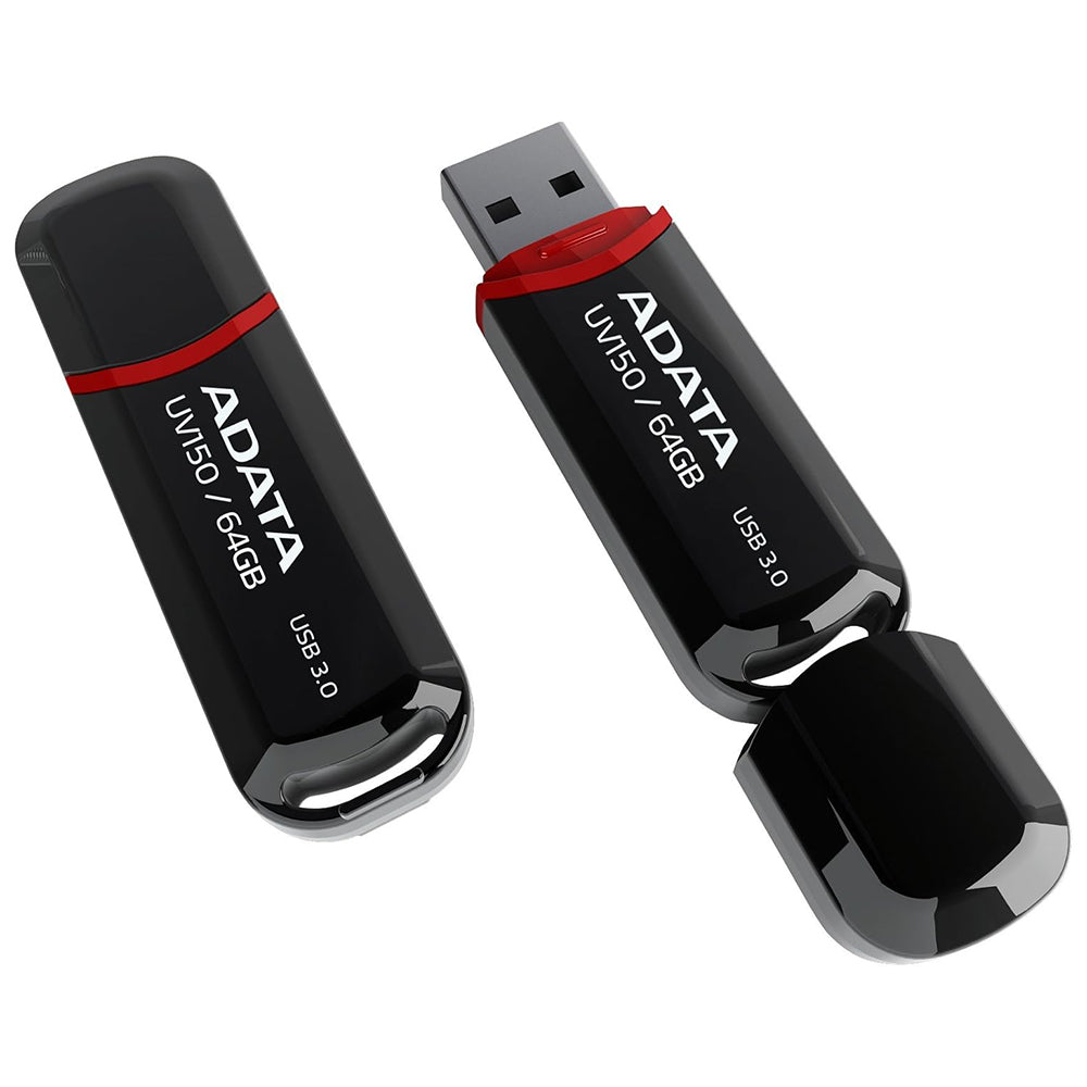Ekstern USB-A 3.2-minne Adata UV150, 64 GB AUV150-64G-RBK