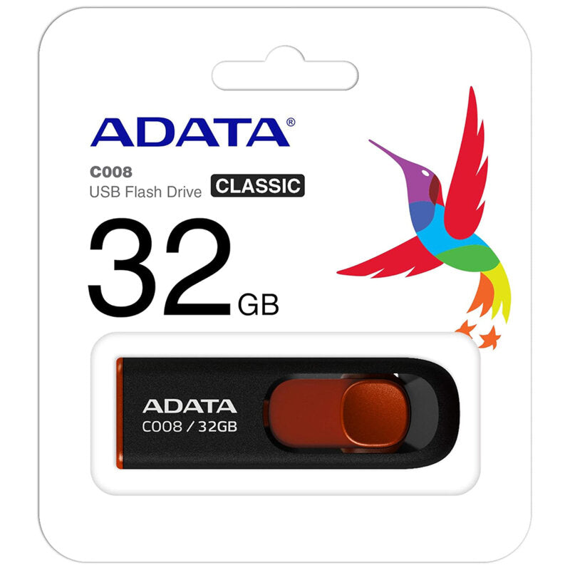 Ekstern Minne USB-A Adata C008, 32Gb AC008-32G-RKD