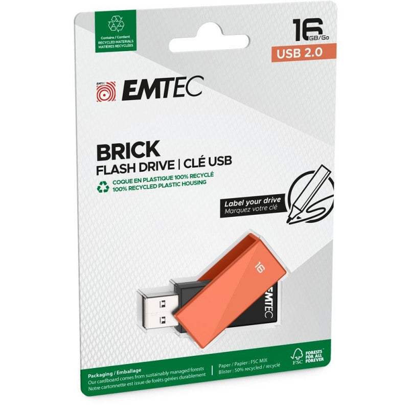 Ekstern USB-A-minne Emtec C350 Brick, 16Gb ECMMD16GC352