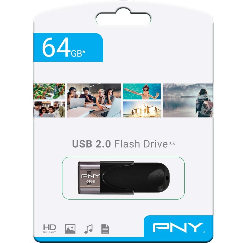 Ekstern USB-A-minne PNY Attache 4, 64Gb FD64GATT4-EF