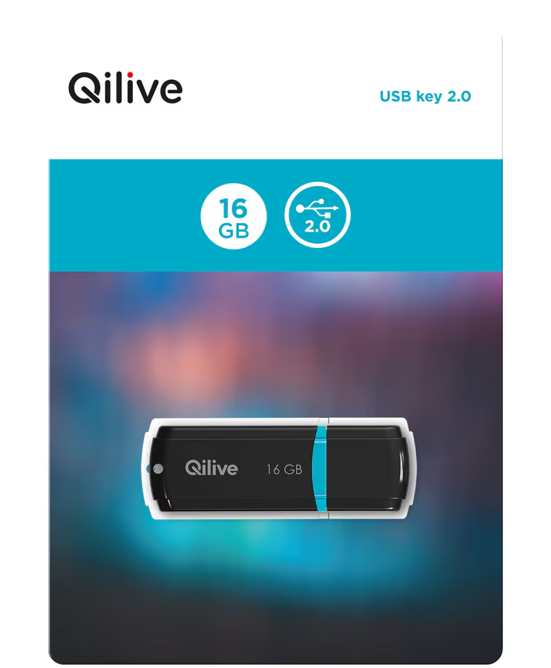 Ekstern USB-A-minne Qilive C160, 16Gb EKMMD16GC160QL