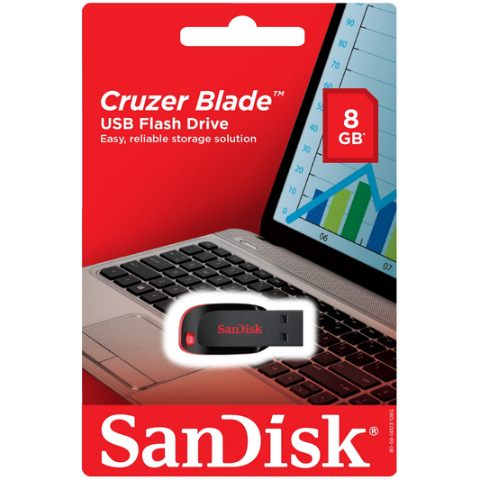 SanDisk Cruzer Blade USB-A eksternt minne, 8 GB SDCZ50-008G-B35 