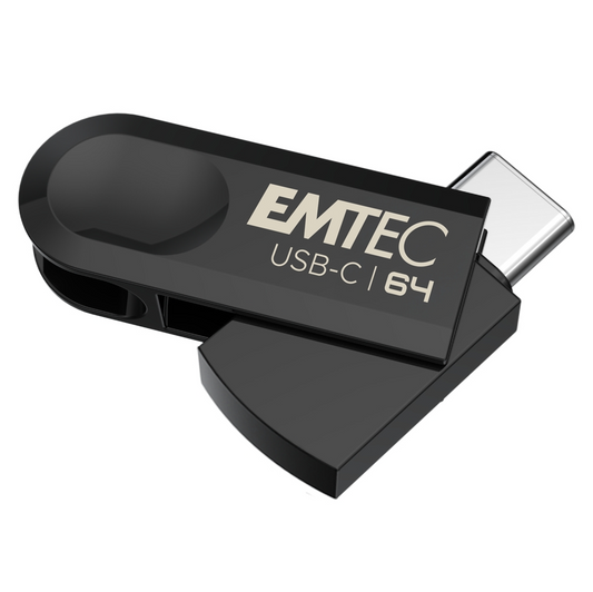 Ekstern Minne USB-C Emtec C280 Single, 64Gb ECMMD64GC28