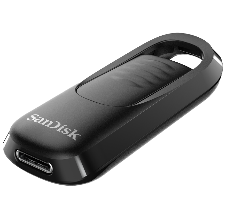 Ekstern USB-C-minne SanDisk Ultra Slider, 128GB SDCZ480-128G-G46