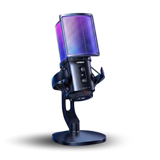 Kardioidmikrofon UGREEN CM581 (65629), RGB, USB-C, 1.5m, Svart