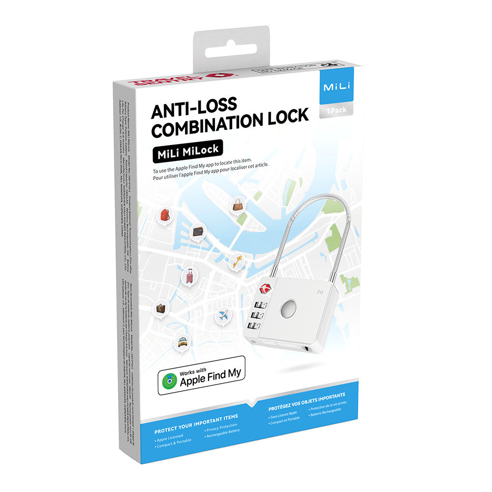 MiLi SmartTag MiLock Luggage for iOS Series, Hvit HD-P16-L