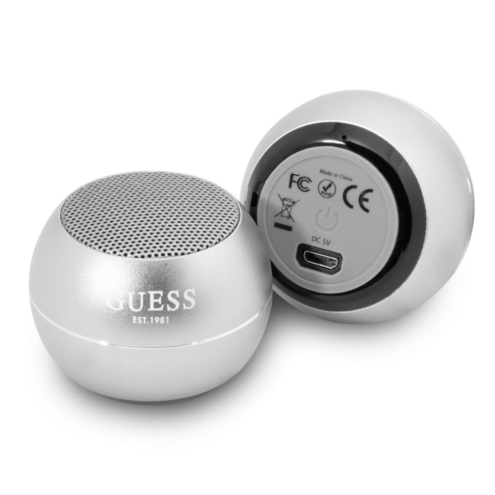 Bærbar Bluetooth-høyttaler Guess, 3W, Sølv