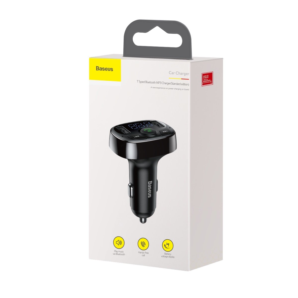 FM-modulator Bluetooth Baseus S-09A, 2 x USB-A - 1 x microSD 