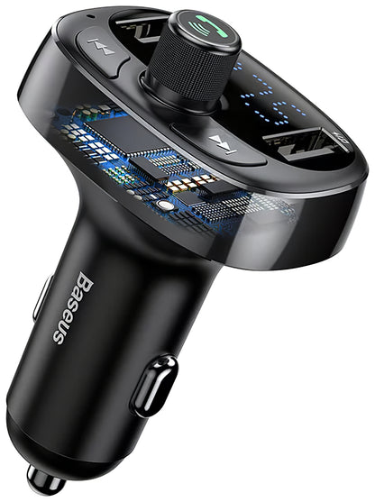 Bluetooth FM-modulator Baseus S-09, 2 x USB-A - 1 x microSD 