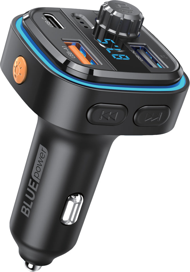 Blue Power Bluetooth FM-modulator BPBCC08, 2 x USB-A - 1 x USB-C