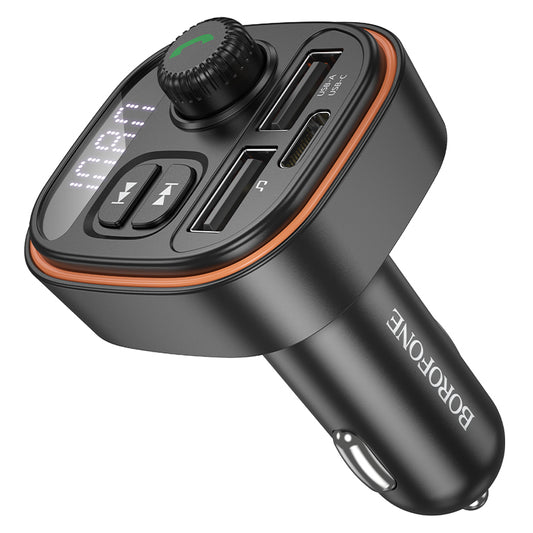FM Bluetooth-modulator Borofone BC59 Heroic, 2 x USB-A - 1 x USB-C
