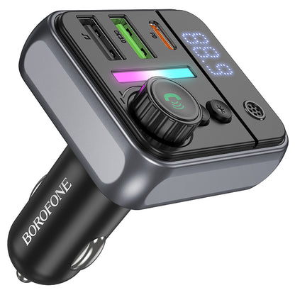FM Bluetooth-modulator Borofone BC50 Ascenso, 2 x USB-A - 1 x USB-C