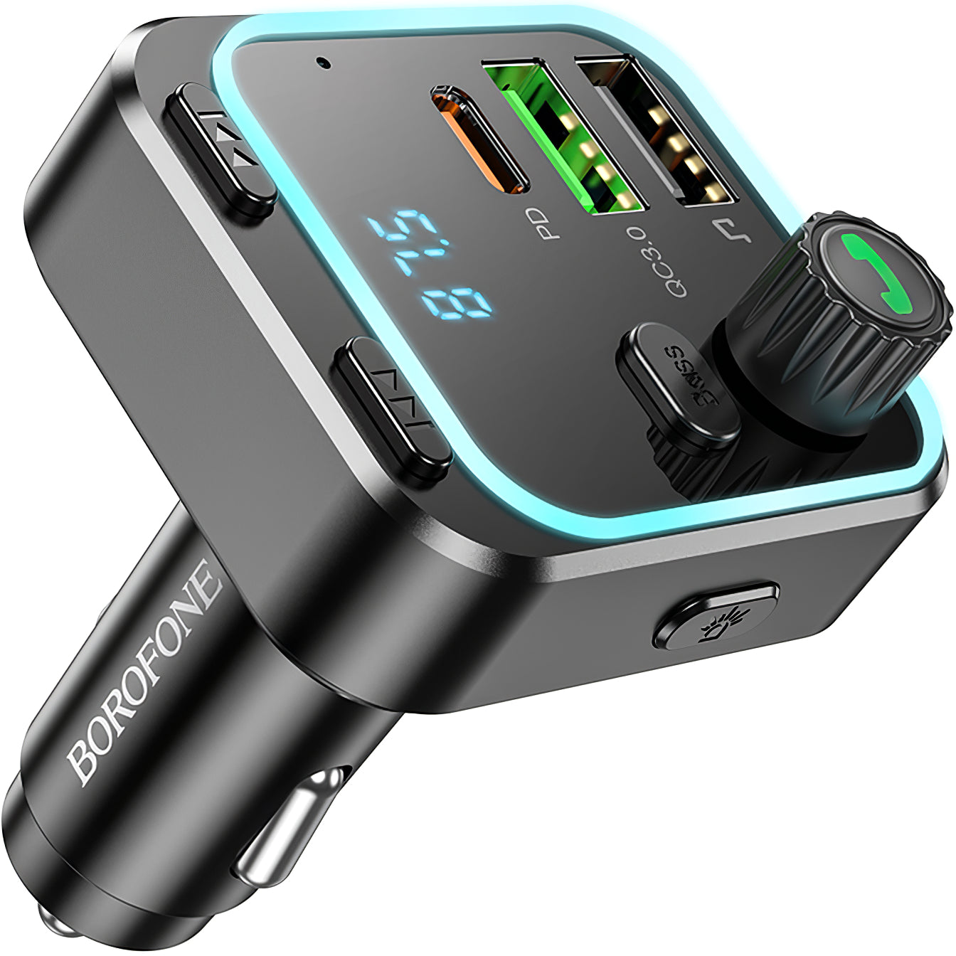 BC53 Highway Bluetooth FM-modulator, 2 x USB-A - 1 x USB-C 