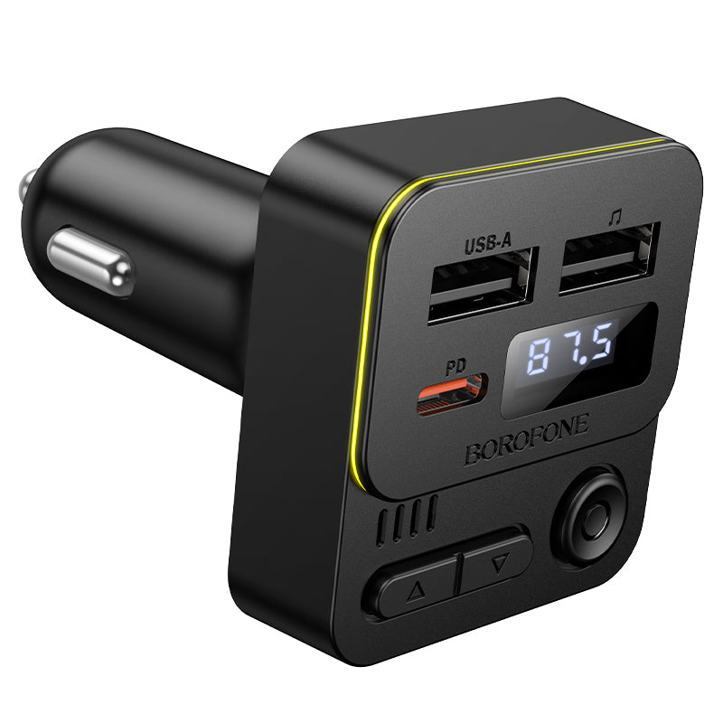 FM Bluetooth-modulator Borofone BC60 Hero, 2 x USB-A - 1 x USB-C