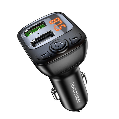 FM Bluetooth-modulator Borofone BC41 Eminency, 2 x USB-A - 1 x microSD