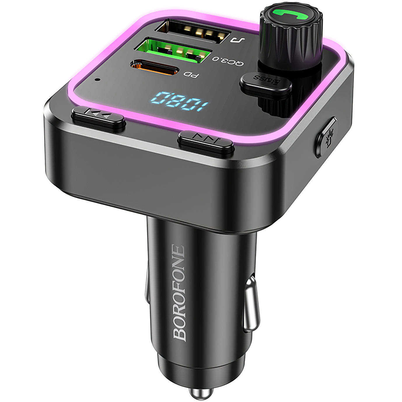 BC53 Highway Bluetooth FM-modulator, 2 x USB-A - 1 x USB-C 