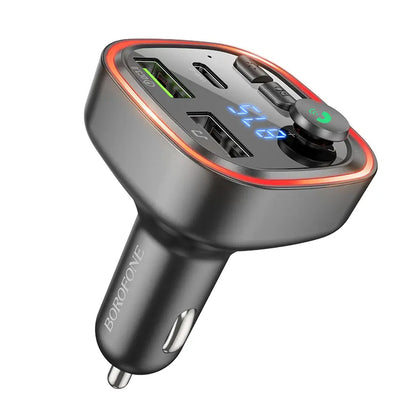 FM Bluetooth-modulator Borofone BC48, 2 x USB-A - 1 x USB-C