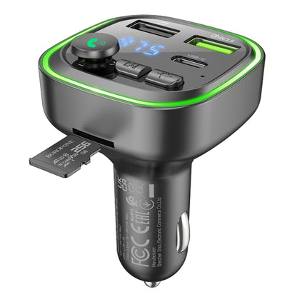 FM Bluetooth-modulator Borofone BC48, 2 x USB-A - 1 x USB-C
