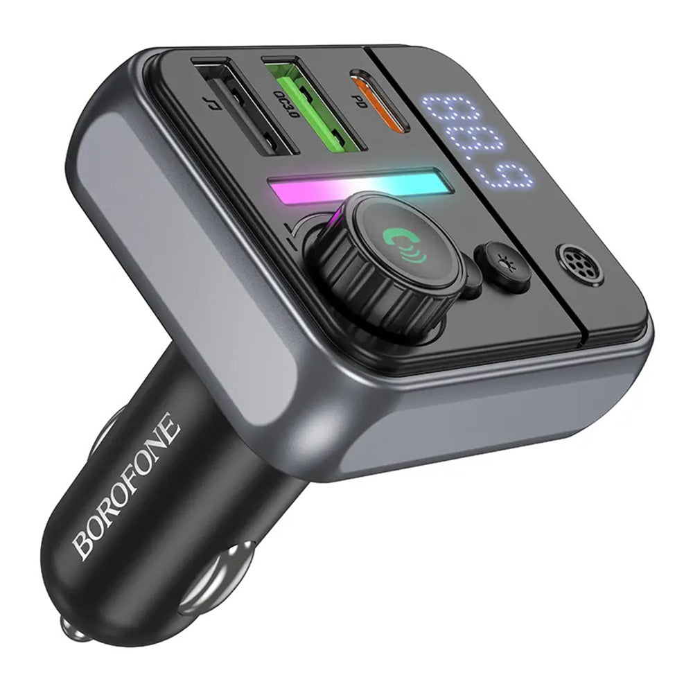 FM Bluetooth-modulator Borofone BC50 Ascenso, 2 x USB-A - 1 x USB-C