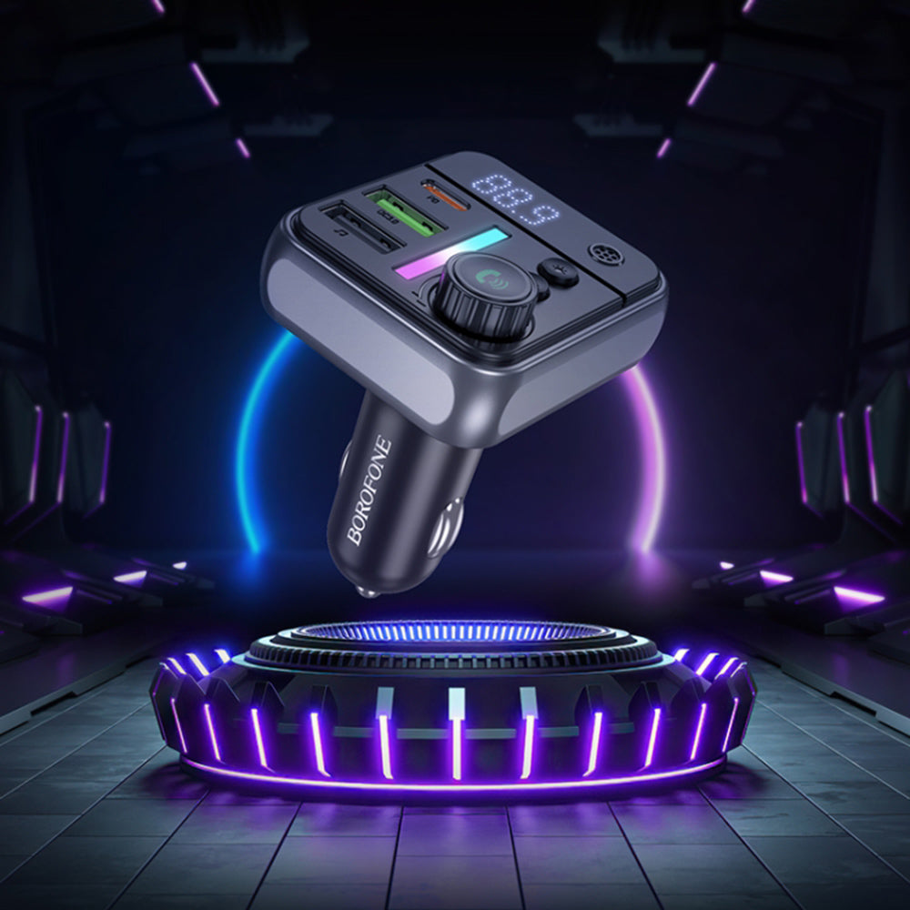 FM Bluetooth-modulator Borofone BC50 Ascenso, 2 x USB-A - 1 x USB-C