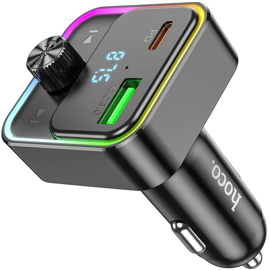 FM Bluetooth-modulator HOCO E81, 1 x USB-A - 1 x USB-C