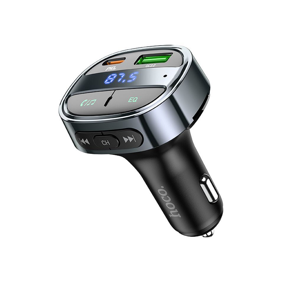 FM-modulator Bluetooth HOCO E70, 1 x USB-A - 1 x USB-C - microSD
