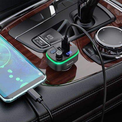 FM Bluetooth-modulator HOCO E62 Fast, 2 x USB-A - 1 x USB-C