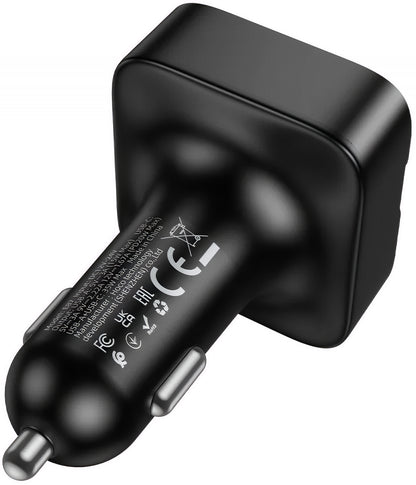 FM Bluetooth-modulator HOCO E87, 2 x USB-A - 1 x USB-C