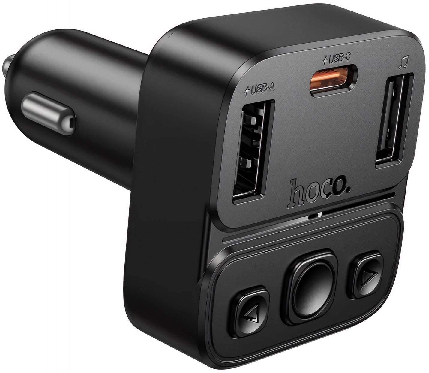 FM Bluetooth-modulator HOCO E87, 2 x USB-A - 1 x USB-C