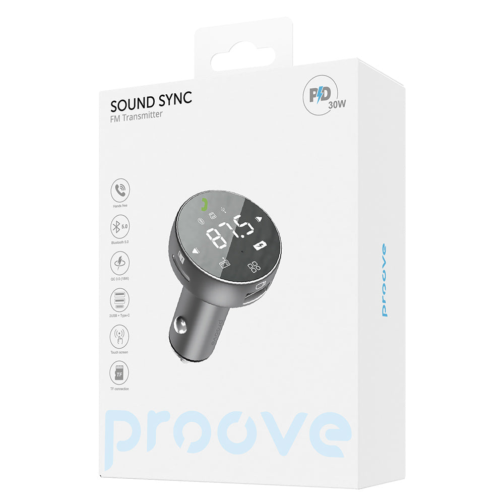 FM Bluetooth-modulator Proove, 1 x USB-A - 1 x USB-C - 1 x microSD FMSS30110003