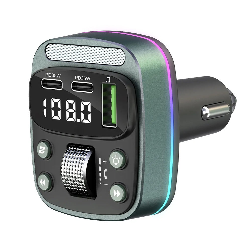 FM Bluetooth-modulator Techsuit EchoDrive, 1 x USB-A - 2 x USB-C