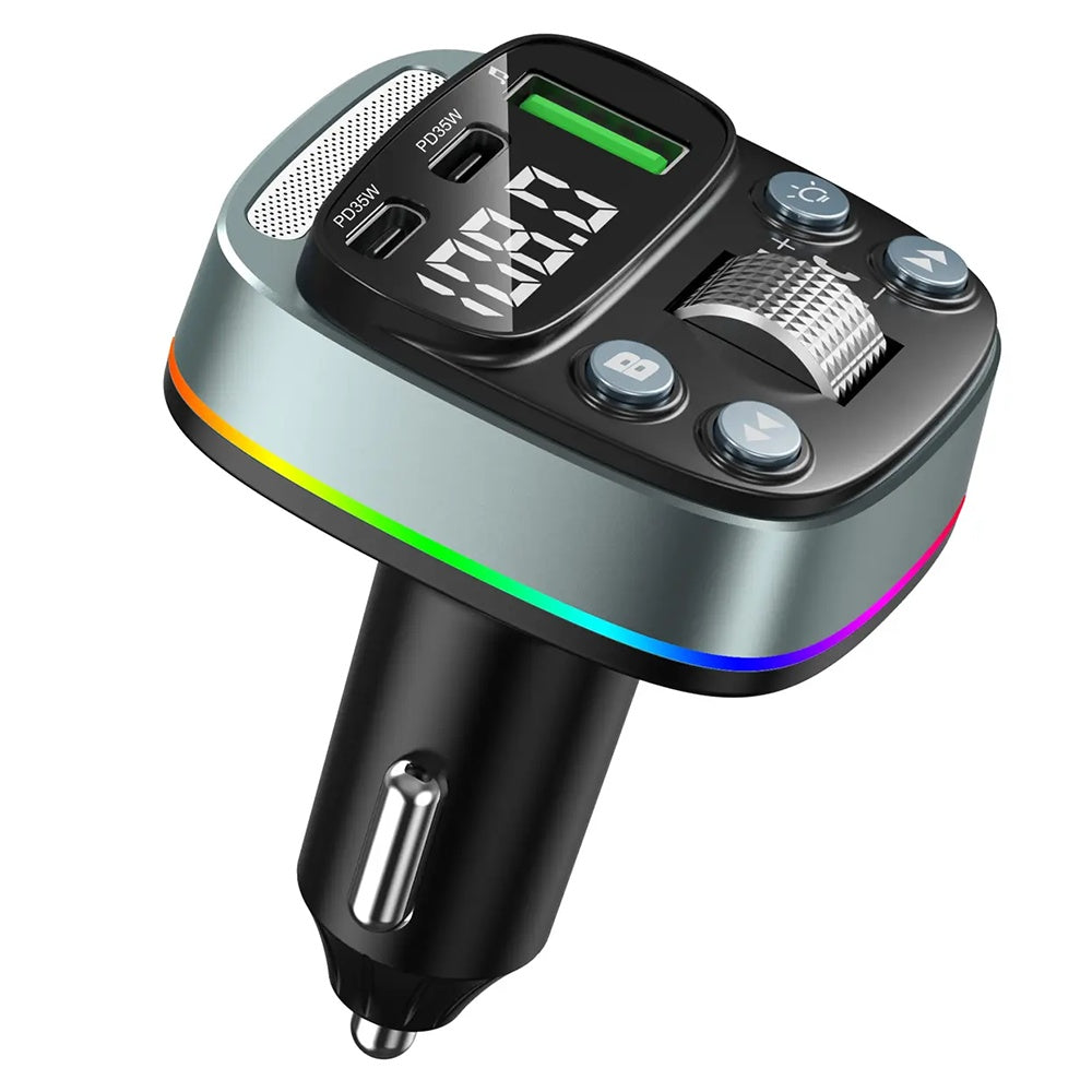 FM Bluetooth-modulator Techsuit EchoDrive, 1 x USB-A - 2 x USB-C