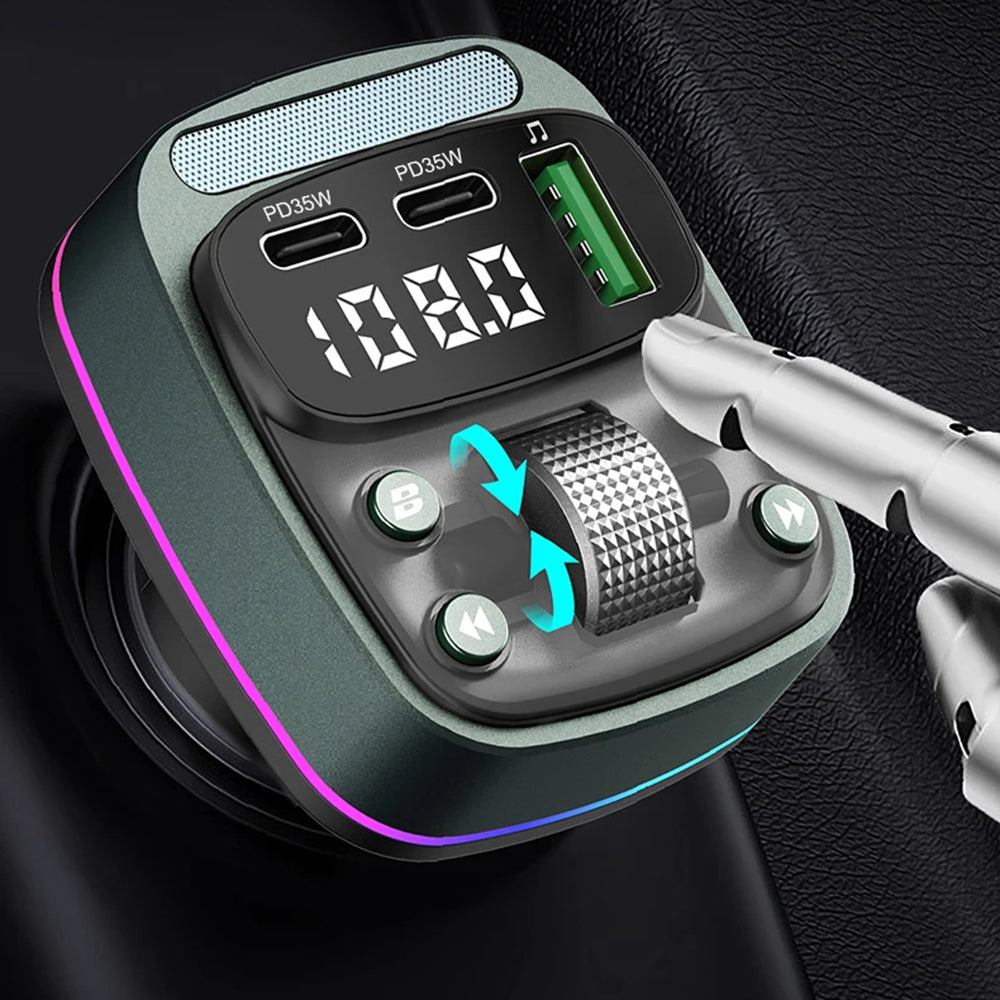 FM Bluetooth-modulator Techsuit EchoDrive, 1 x USB-A - 2 x USB-C