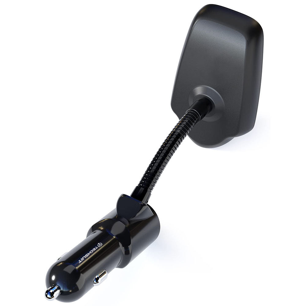 FM Bluetooth-modulator Techsuit MFM4, 1 x USB-A - 1 x 3,5 mm - 1 x microSD, Svart