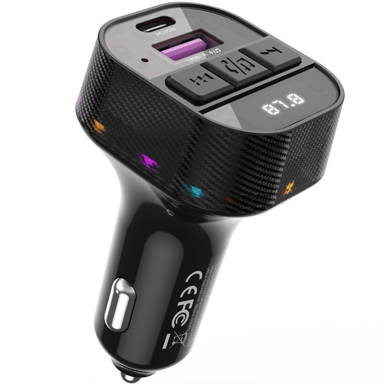XO Design Bluetooth FM-modulator BCC17-3, 1 x USB-A - 1 x USB-C 