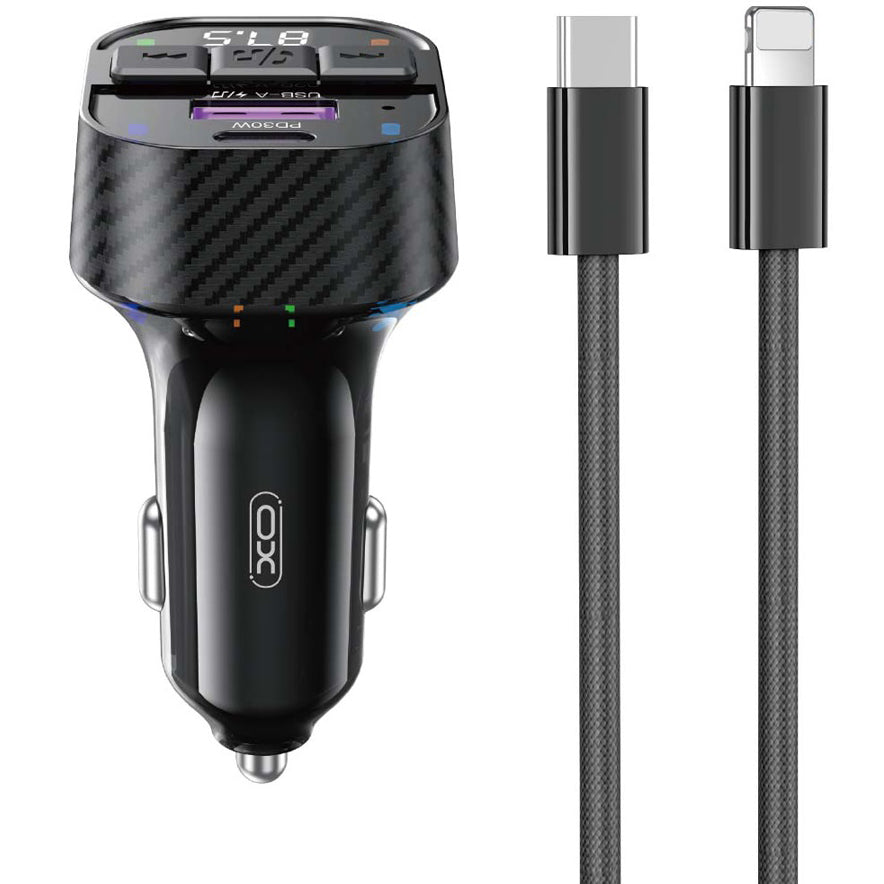 XO Design Bluetooth FM-modulator BCC17-3, 1 x USB-A - 1 x USB-C 