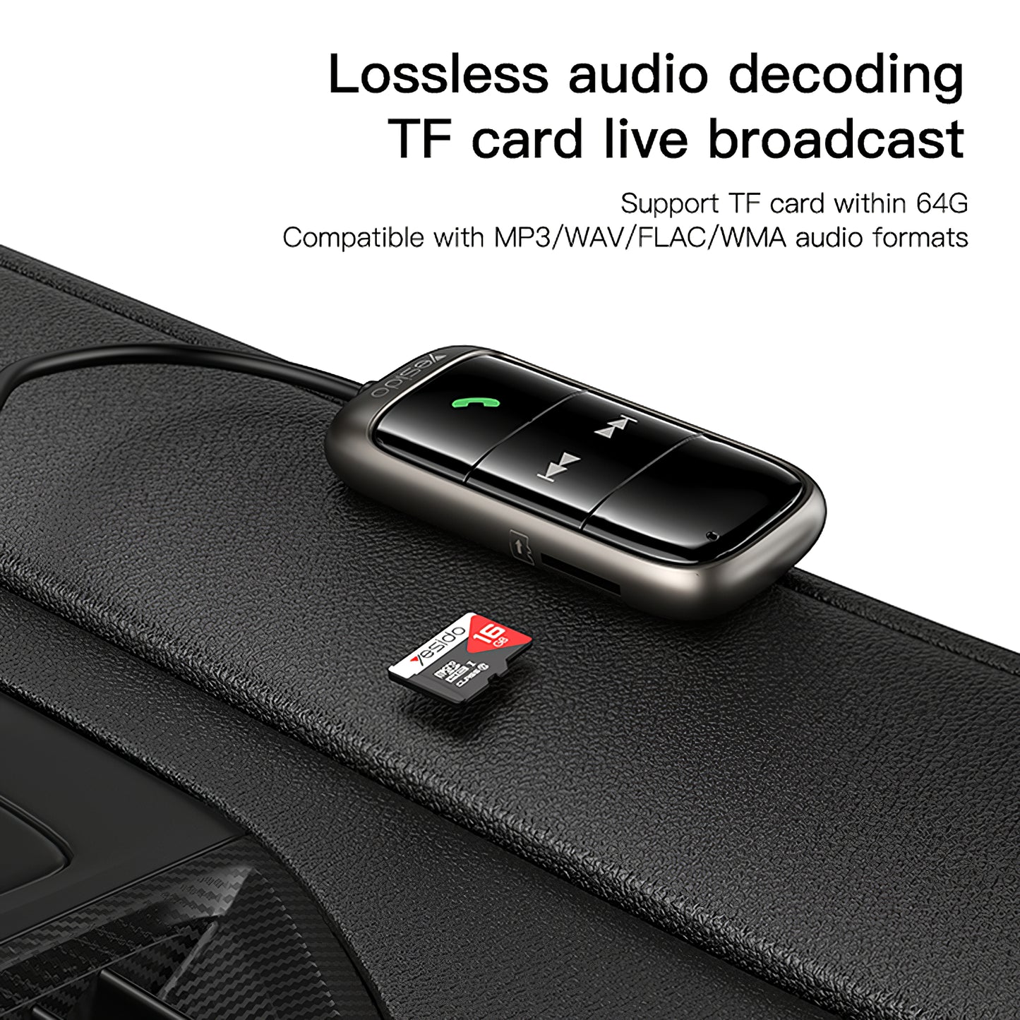 FM-modulator Bluetooth Yesido YAU32, 1 x 3.5mm - 1 x microSD