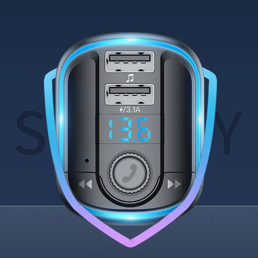 FM Bluetooth-modulator Yesido Y44, 2 x USB-A - 1 x microSD