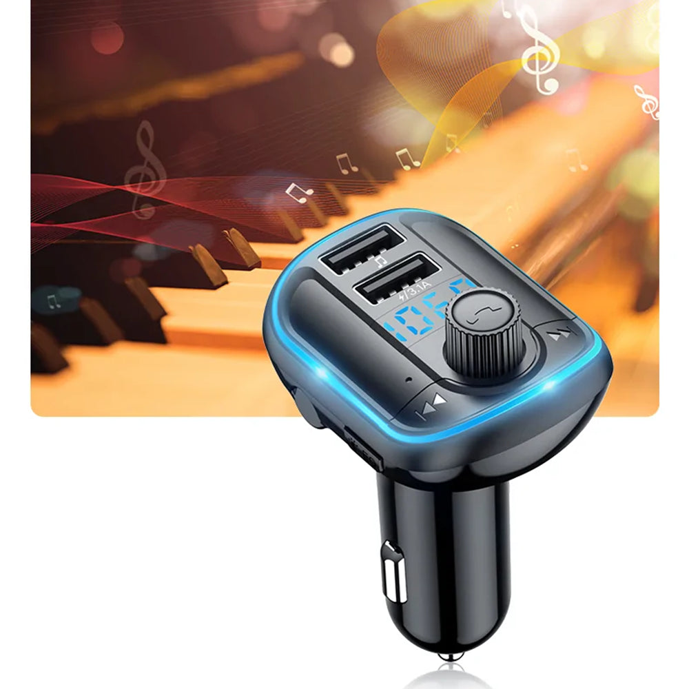FM Bluetooth-modulator Yesido Y44, 2 x USB-A - 1 x microSD