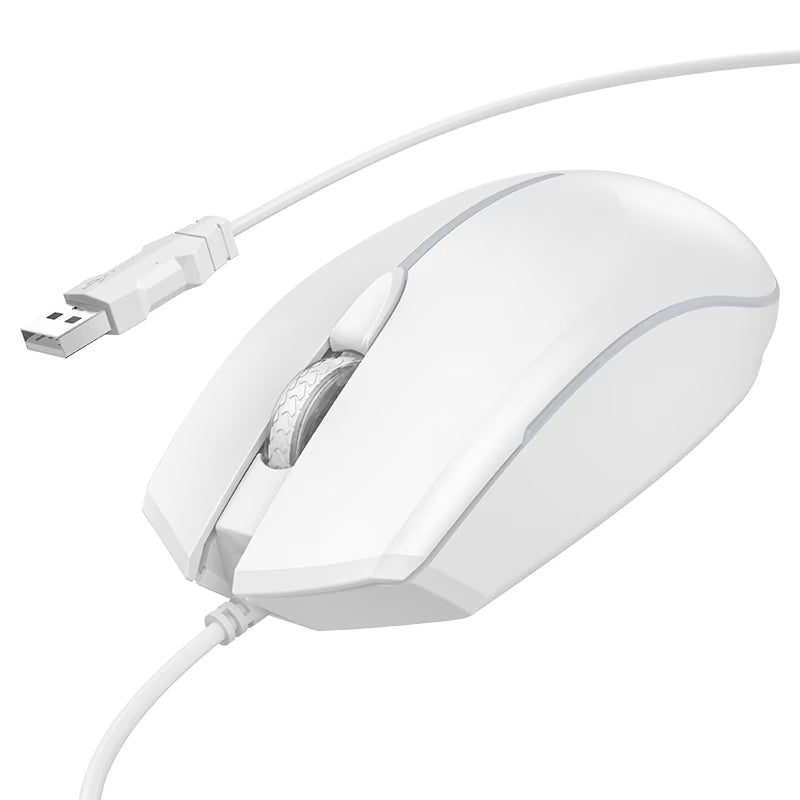 Kablet Gamingmus USB HOCO GM37, RGB, 2400DPI, Hvit