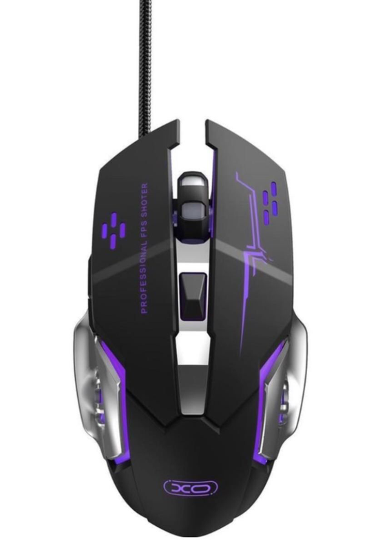 Gamingmus Kablet USB XO Design M10, RGB, 3200DPI, Svart