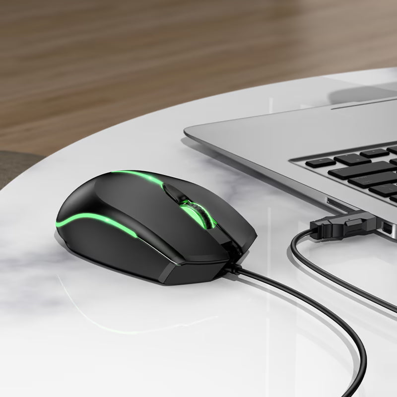 Kablet Gamingmus USB HOCO GM37, RGB, 2400DPI, Svart