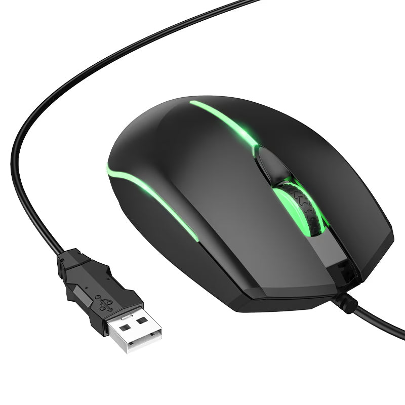 Kablet Gamingmus USB HOCO GM37, RGB, 2400DPI, Svart