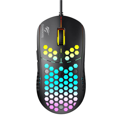 Gamingmus med kabel USB HAVIT MS1032, RGB, 800DPI - 6400DPI, Svart