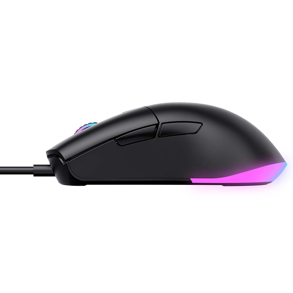 Gamingmus med kabel USB HAVIT MS1038, RGB, 1200DPI - 7200DPI, 1.6m, Svart
